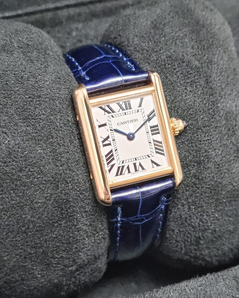 Luxury Tank Style Square Dial Watch – Brown Crocodile Pattern Leather Strap | White Roman Dial | Quartz Movement