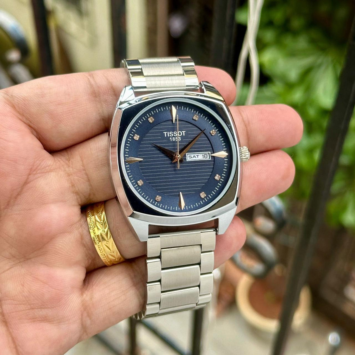 Tissot Blue Dial Stainless Steel Watch for Men