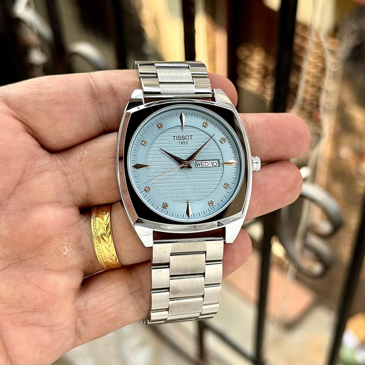 Tissot Blue Dial Stainless Steel Watch for Men