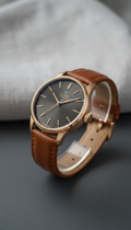 Classic Automatic Watch Cognac Leather